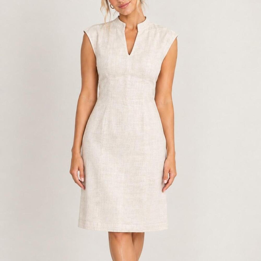 Antonio Melani cream/tan sleeveless dress 🤍